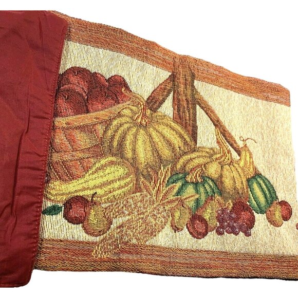 Harvest Thanksgiving Halloween Embroidered Table Runner NWOT - Picture 4 of 12